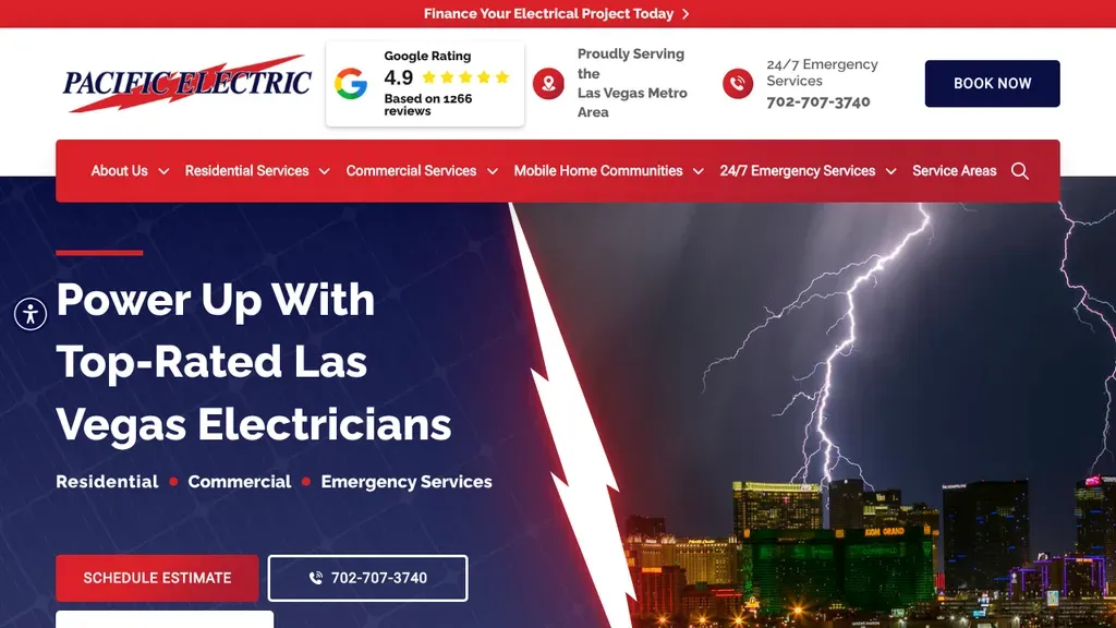 Pacific Electric sitio web
