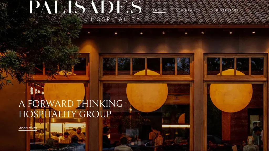 Palisades Hospitality Group sitio web