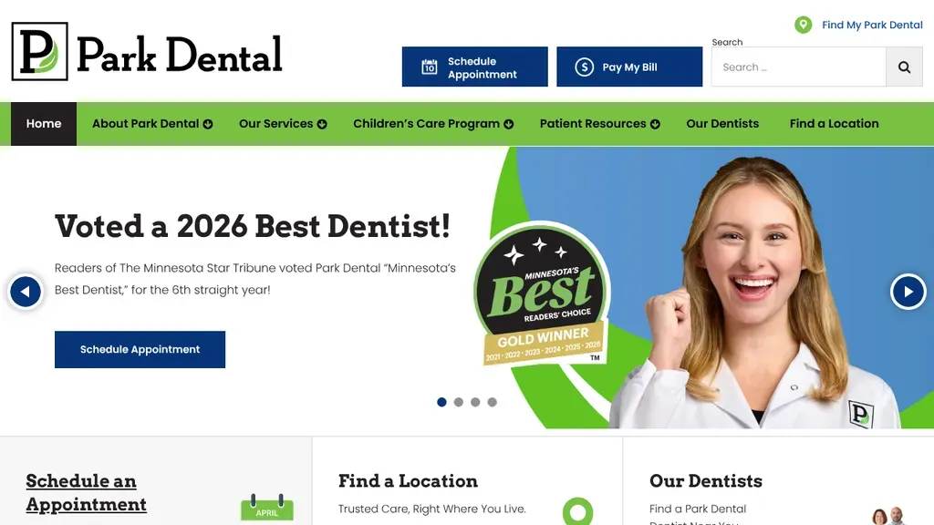 Park Dental sitio web