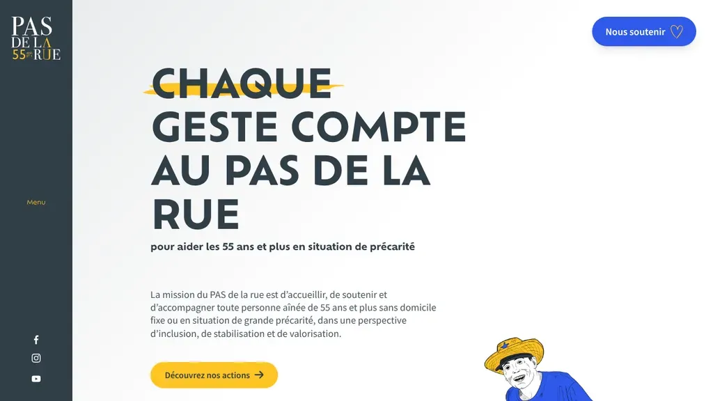PAS de la rue sitio web