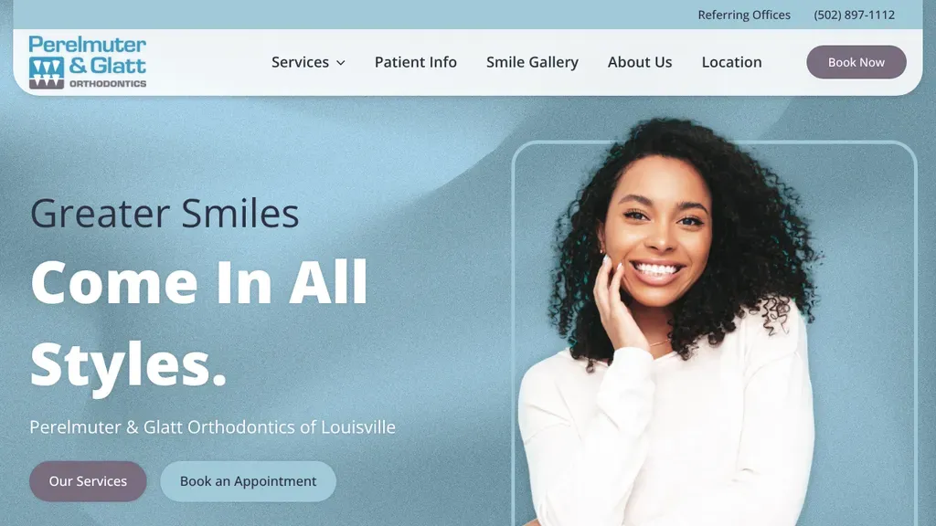 Perelmuter & Glatt Orthodontics sitio web