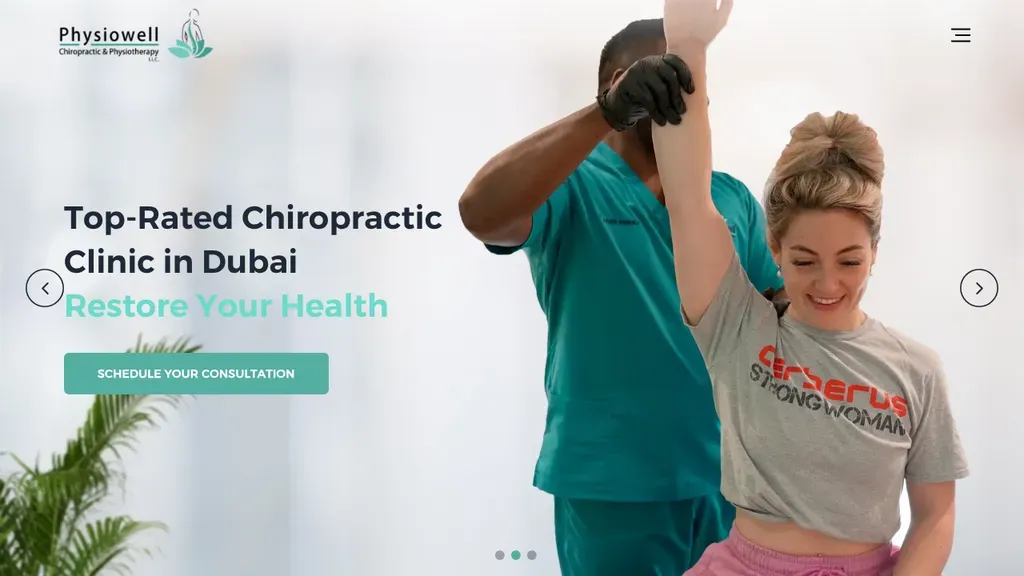 Physiowell sitio web