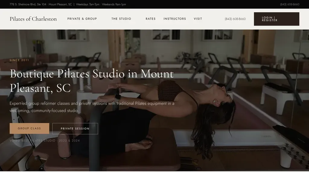 Pilates of Charleston sitio web