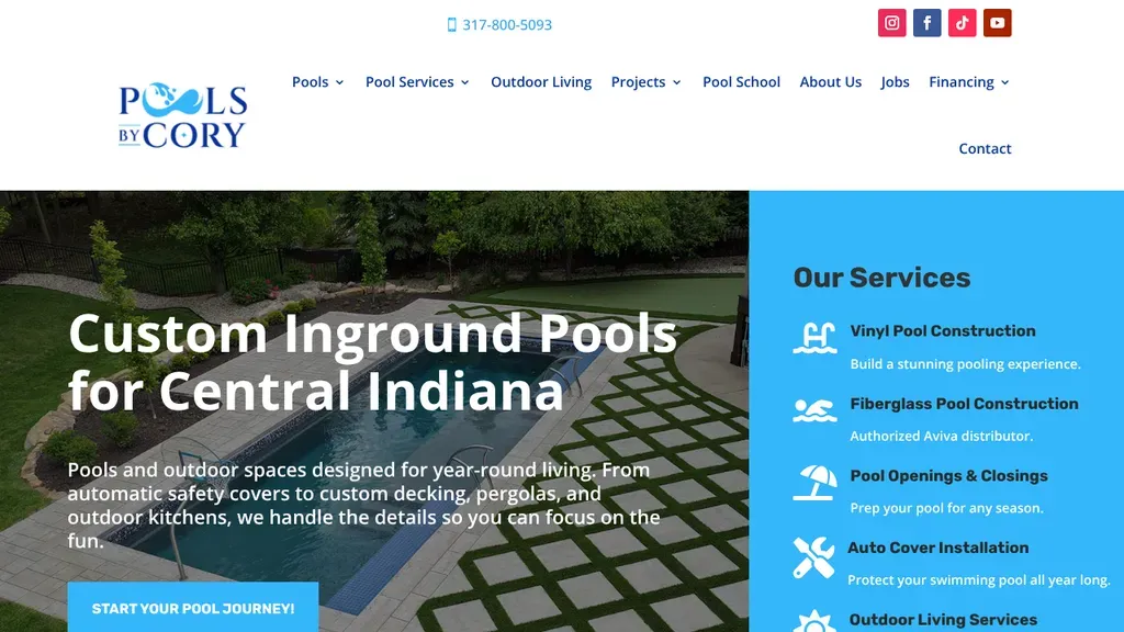 Pools by Cory sitio web