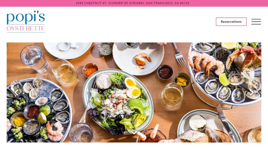 Popi's Oysterette sitio web
