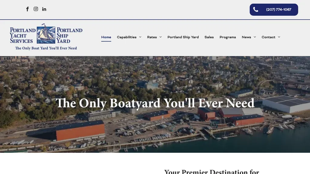 Portland Yacht Services sitio web
