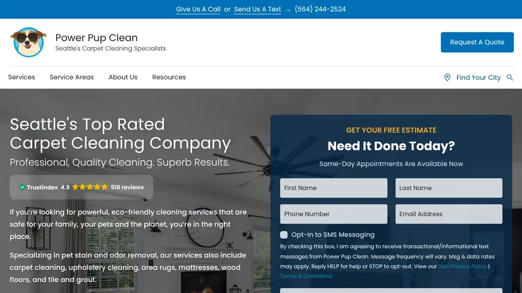 Power Pup Clean sitio web