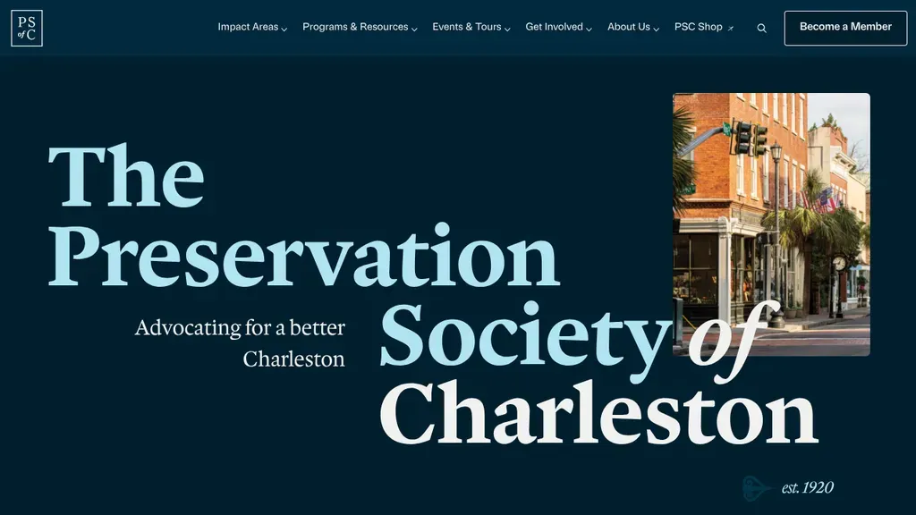 Preservation Society of Charleston sitio web