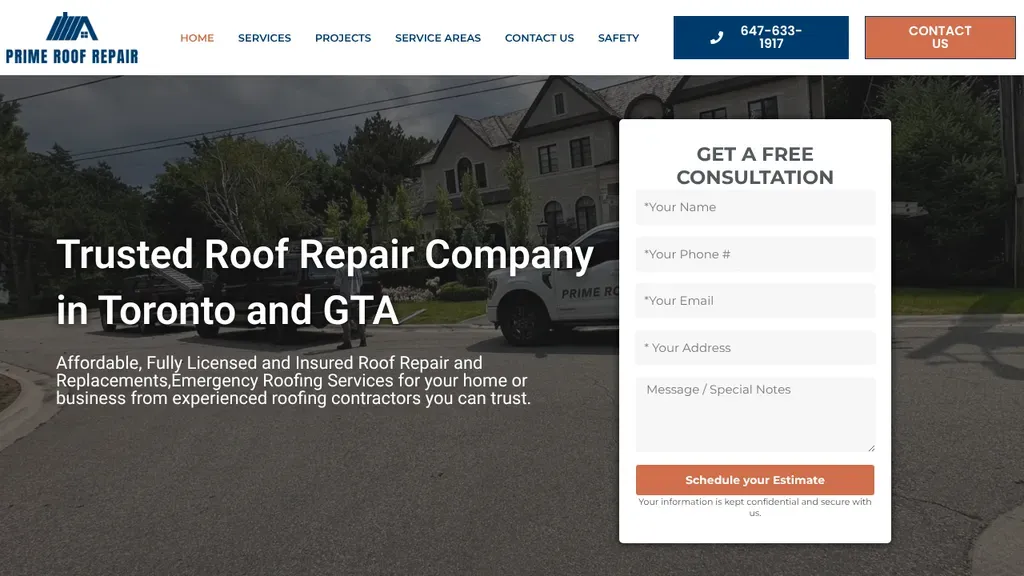Prime Roof Repair & Replacement Contractors sitio web
