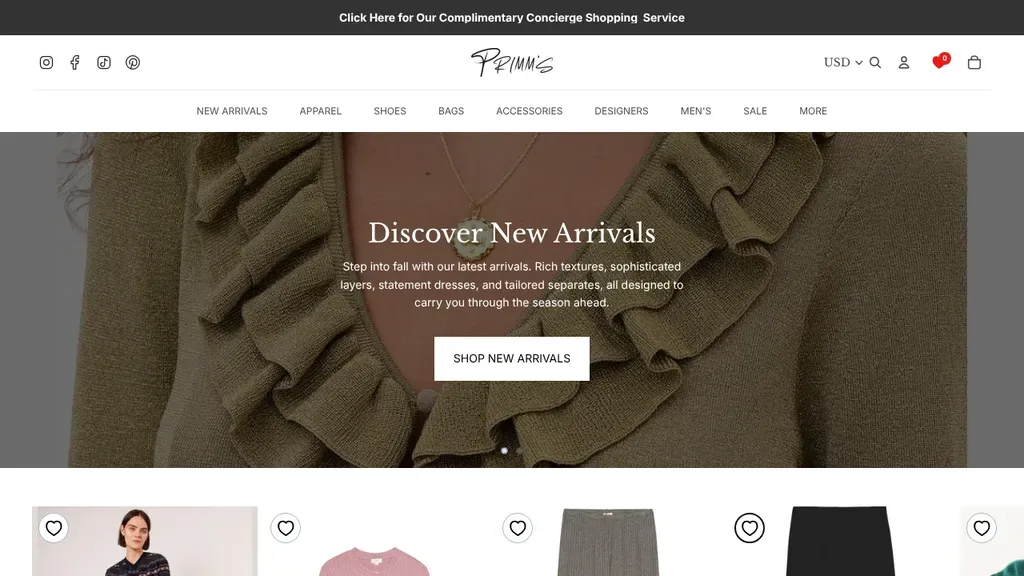 Primm's sitio web