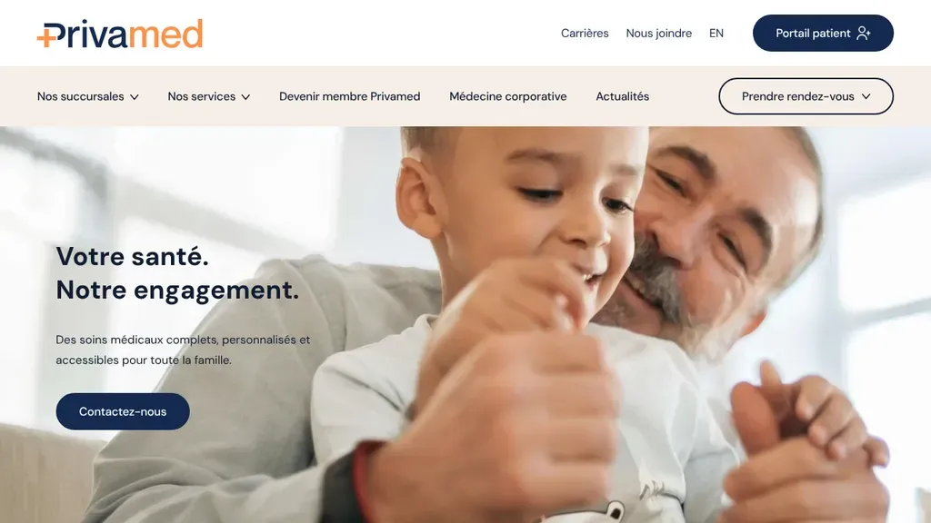 Privamed sitio web