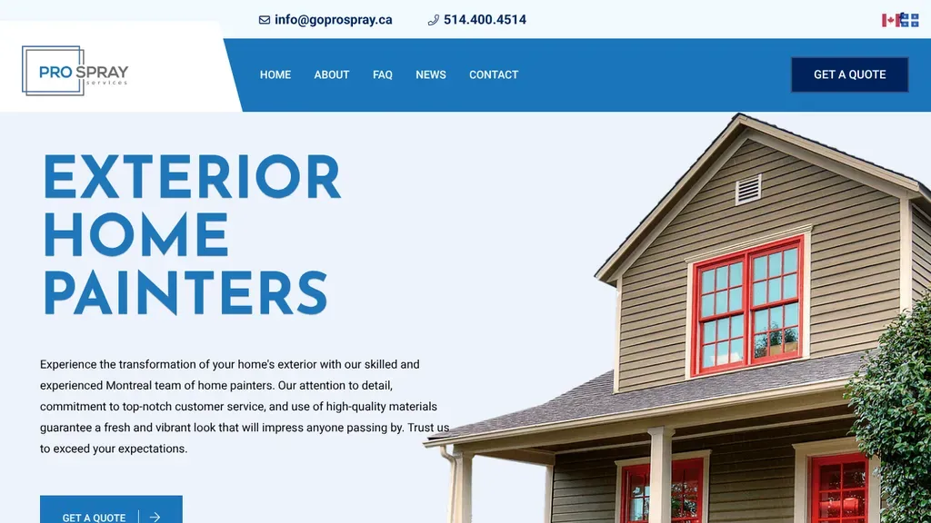 Pro Spray Services sitio web
