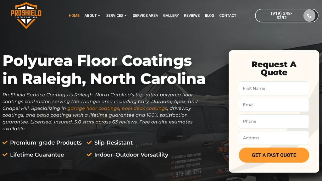 ProShield Surface Coatings website