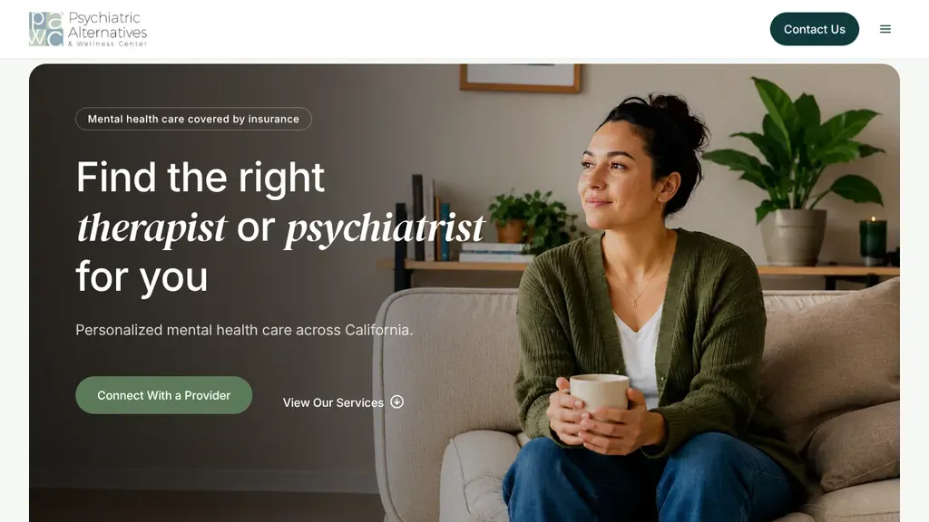 Psychiatric Alternatives & Wellness Center sitio web