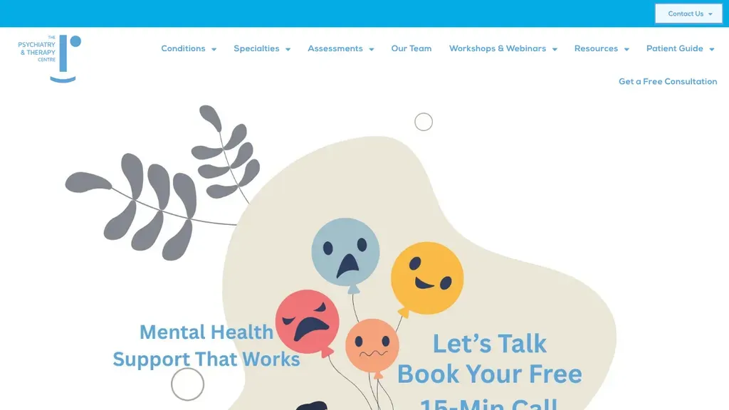 Psychiatry and Therapy Centre sitio web