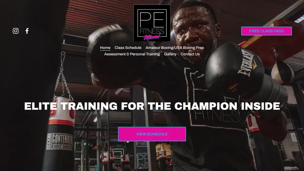Punch Elite Fitness Miami sitio web