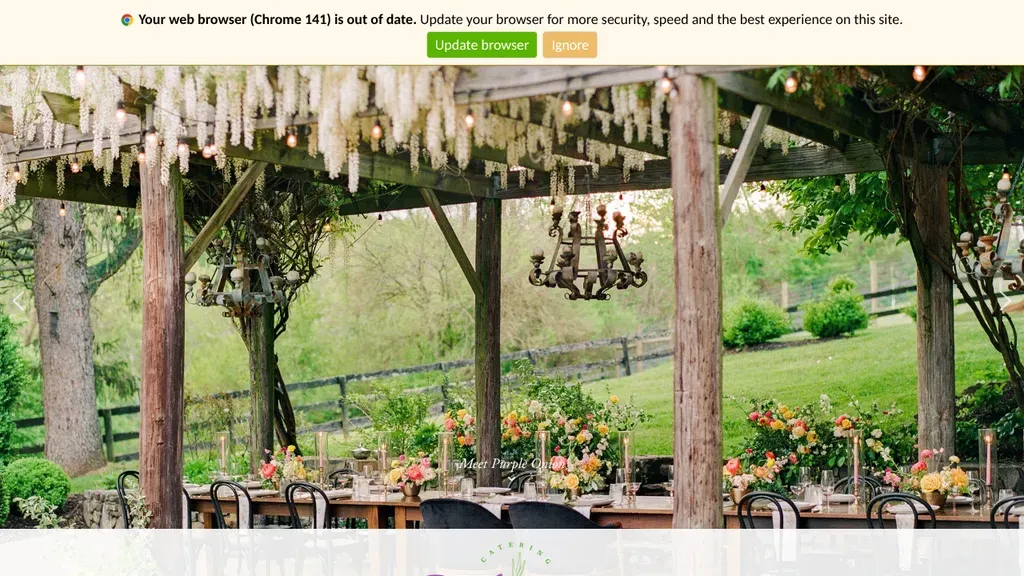 Purple Onion Catering sitio web