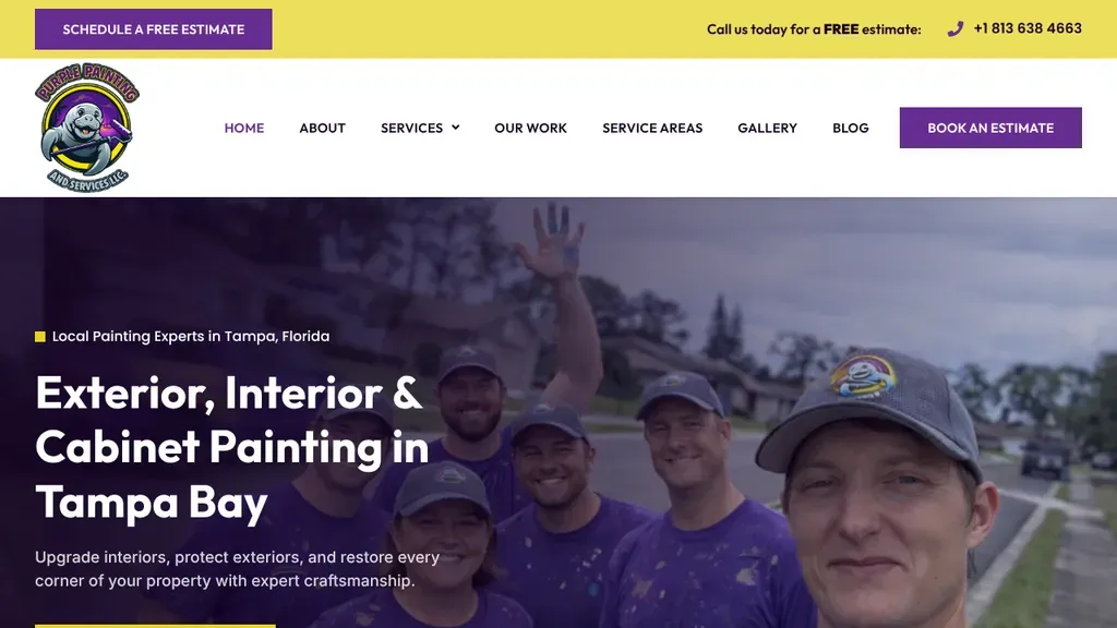 Purple Painting and Services sitio web