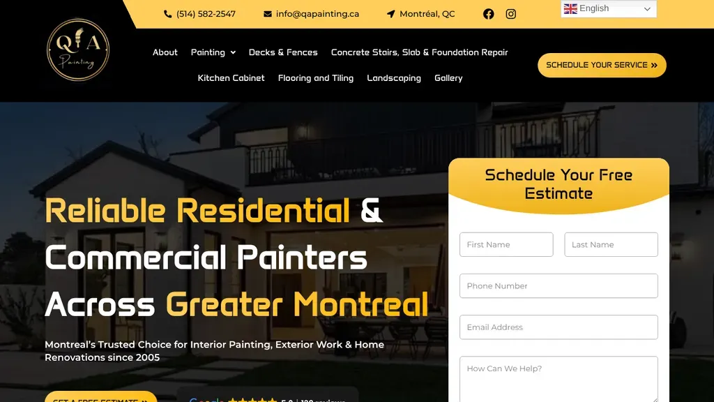 QA Painting Company sitio web