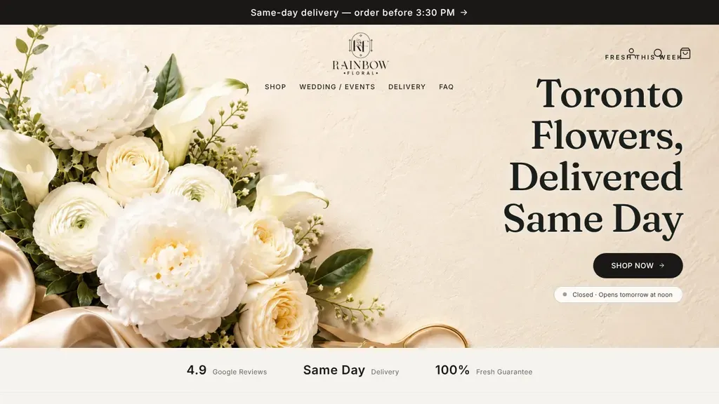 Rainbow Floral sitio web