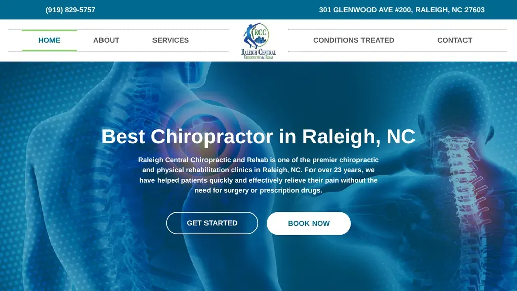 Raleigh Central Chiropractic & Rehab sitio web