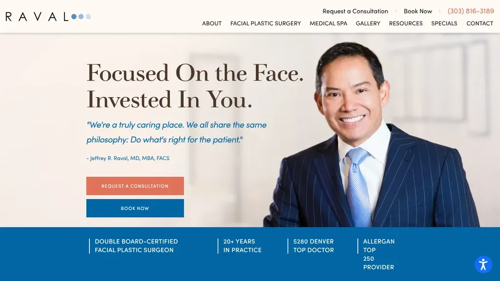 Raval Facial Aesthetics sitio web