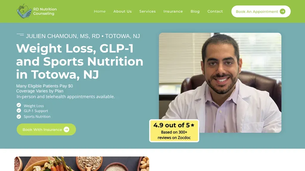 RD Nutrition Counseling sitio web