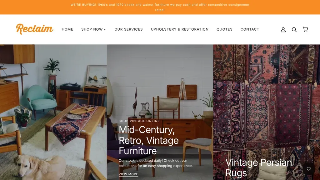 Reclaim Vintage sitio web