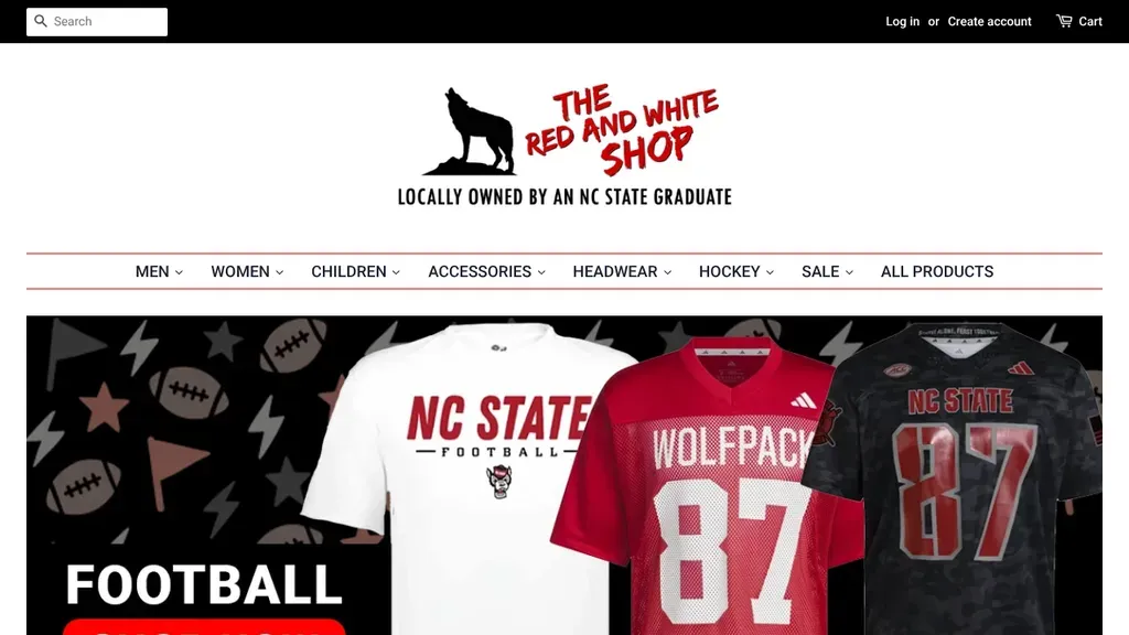 Red and White Shop sitio web