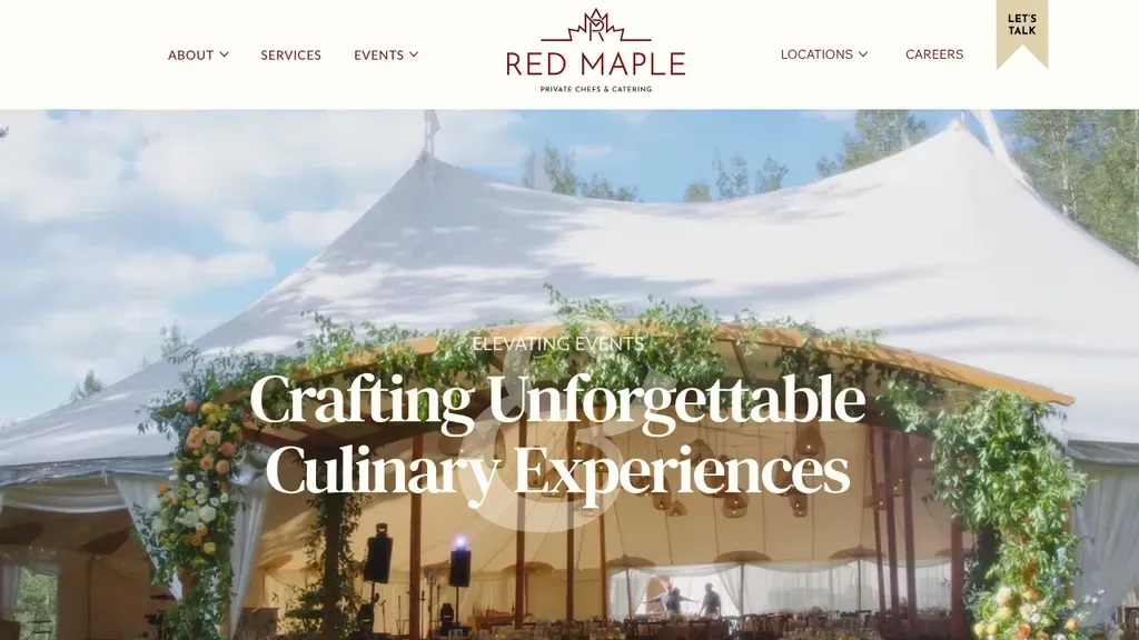 Red Maple Catering sitio web