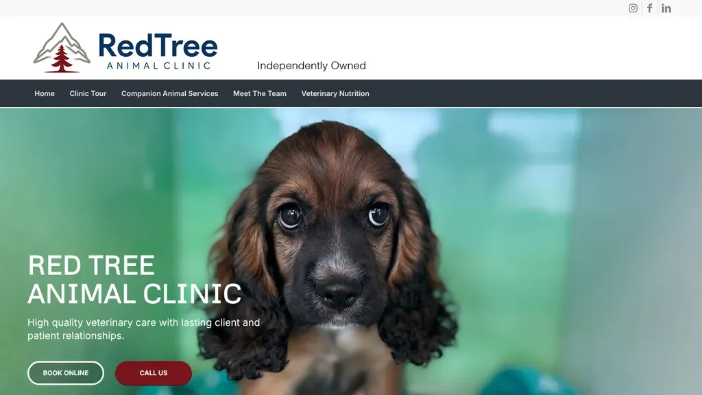 Red Tree Animal Clinic website