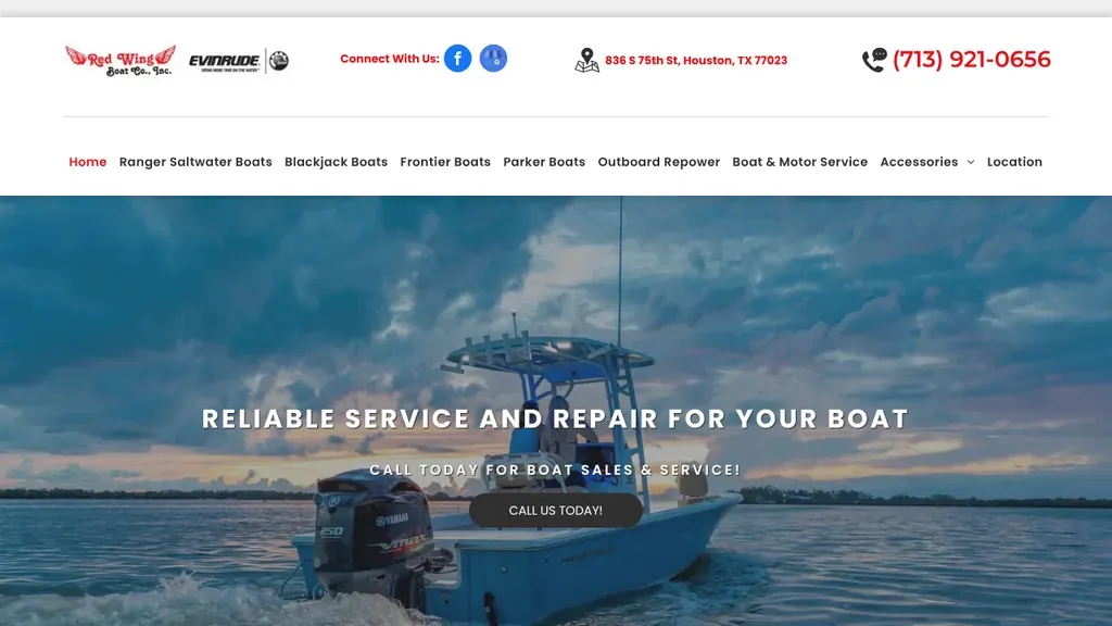Red Wing Boat Company sitio web