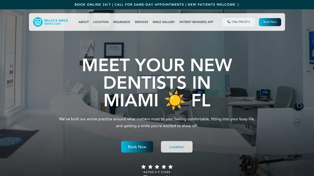 Relax and Smile Dental Care sitio web