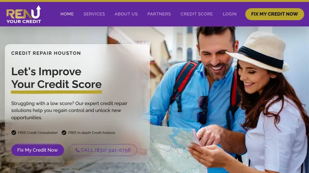 Renu Your Credit sitio web