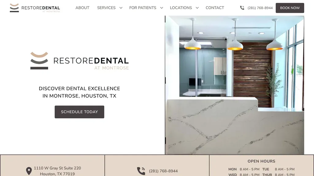 Restore Dental At Montrose sitio web