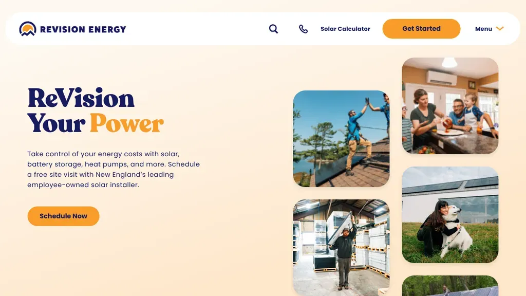 ReVision Energy sitio web