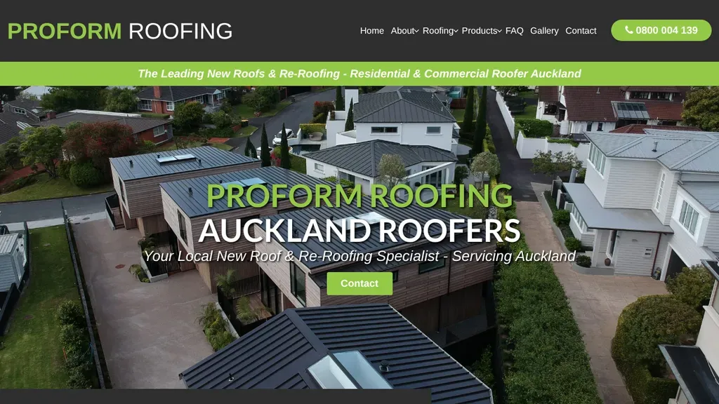 Proform Roofing sitio web