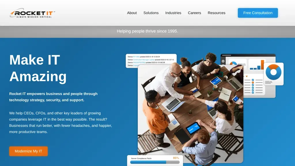 Rocket IT sitio web