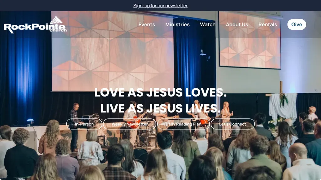 RockPointe Church sitio web