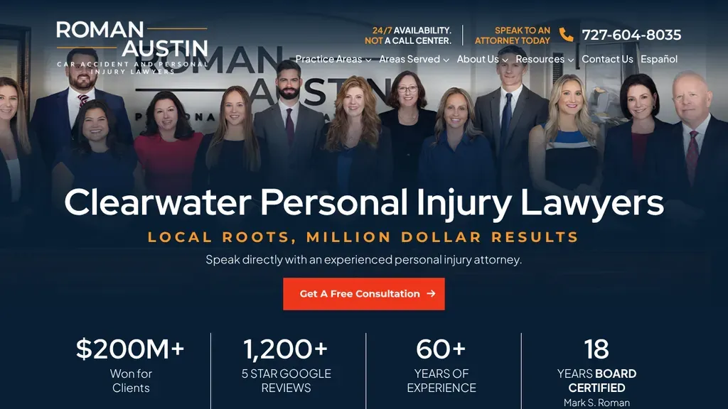 Roman Austin Car Accident and Personal Injury Lawyers sitio web