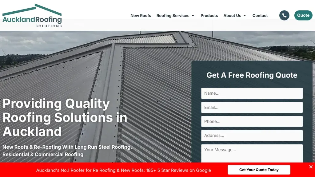 Roof Auckland sitio web