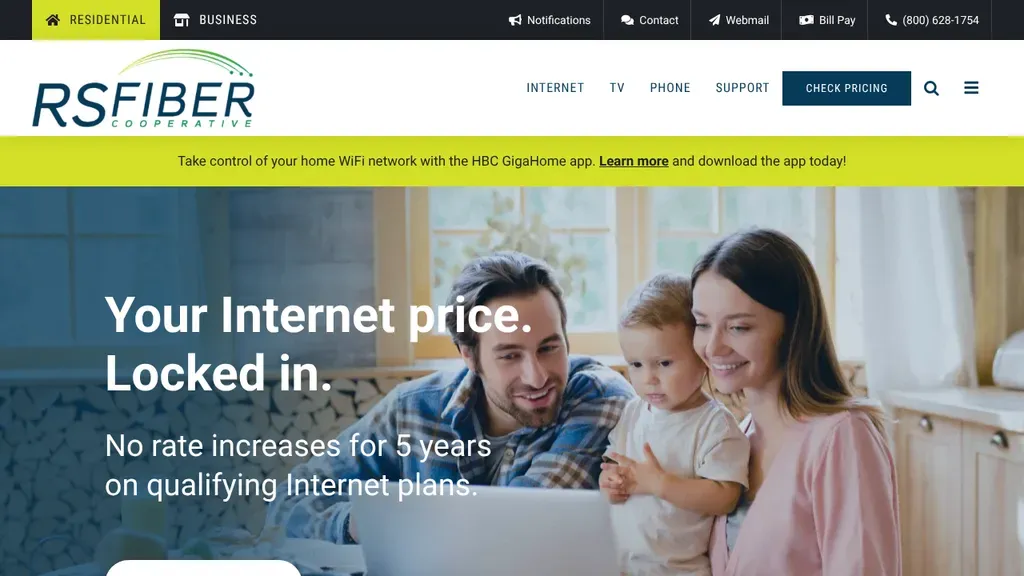 RS Fiber Cooperative sitio web
