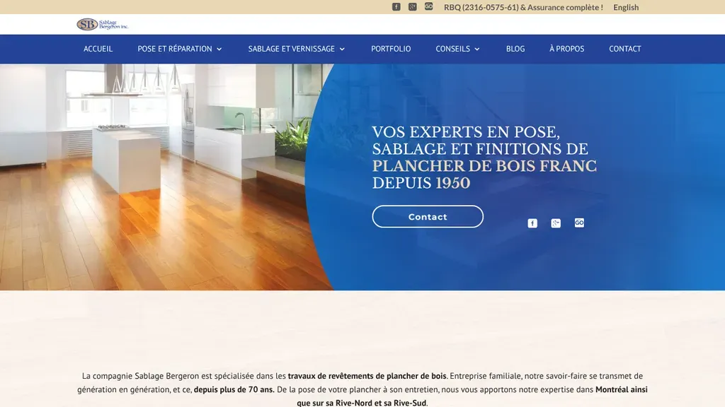 Sablage Bergeron website