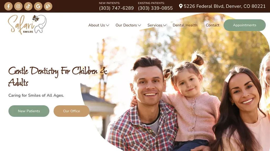 Safari Smiles sitio web