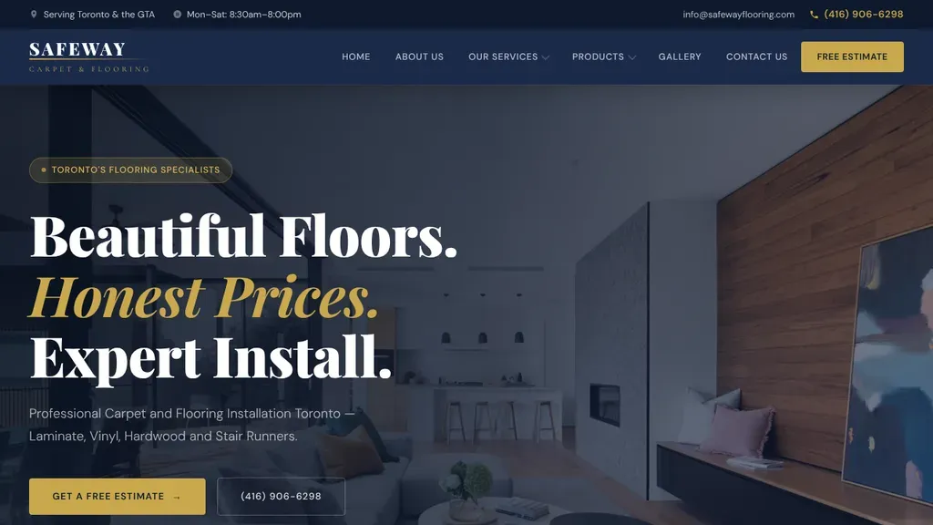 Safeway Carpet & Flooring website