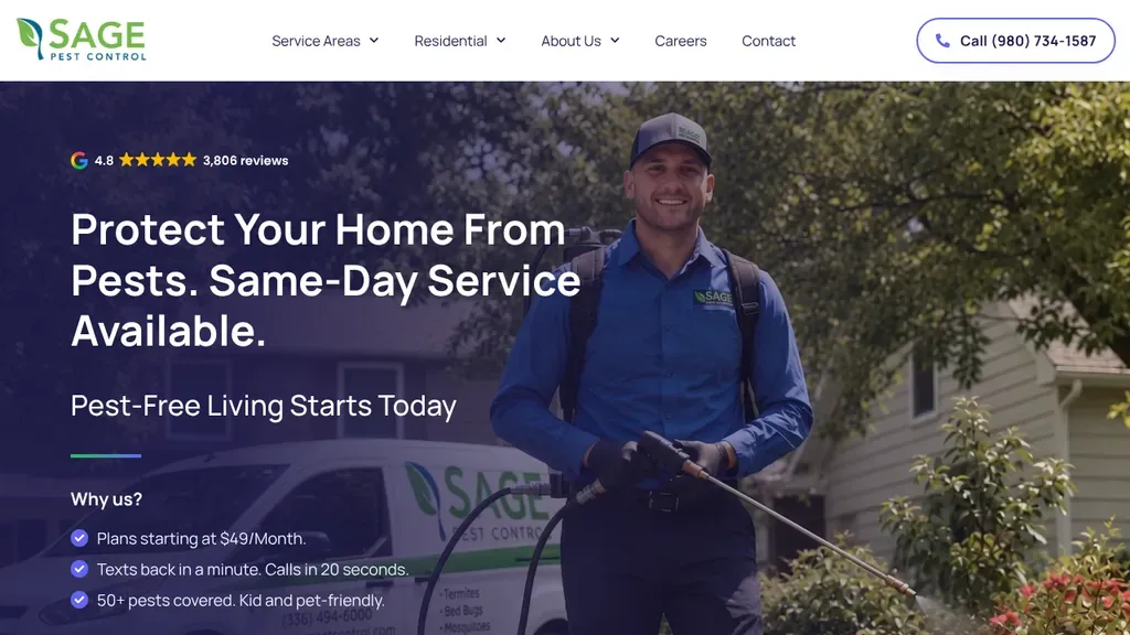 Sage Pest Control sitio web
