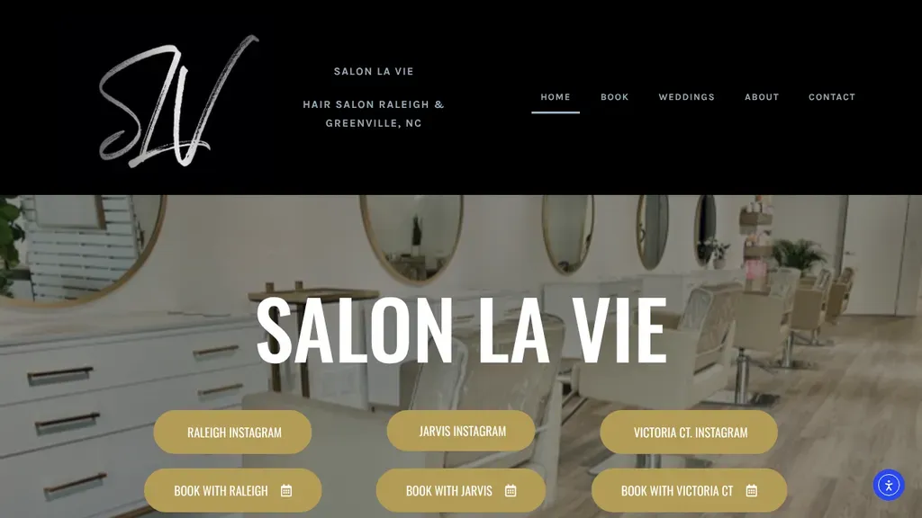 Salon La Vie Raleigh website