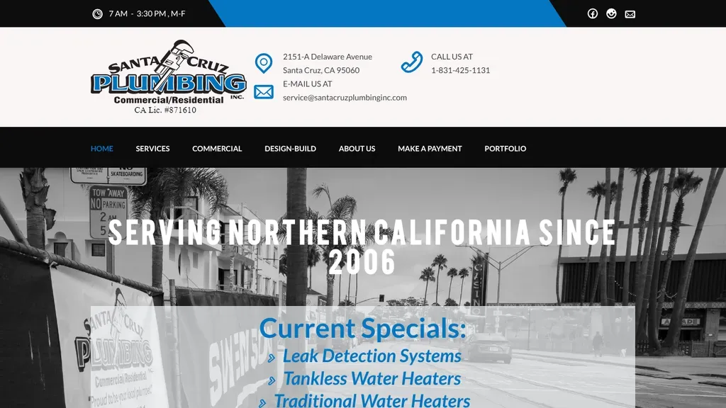 Santa Cruz Plumbing sitio web