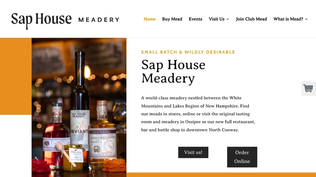 Sap House Meadery sitio web