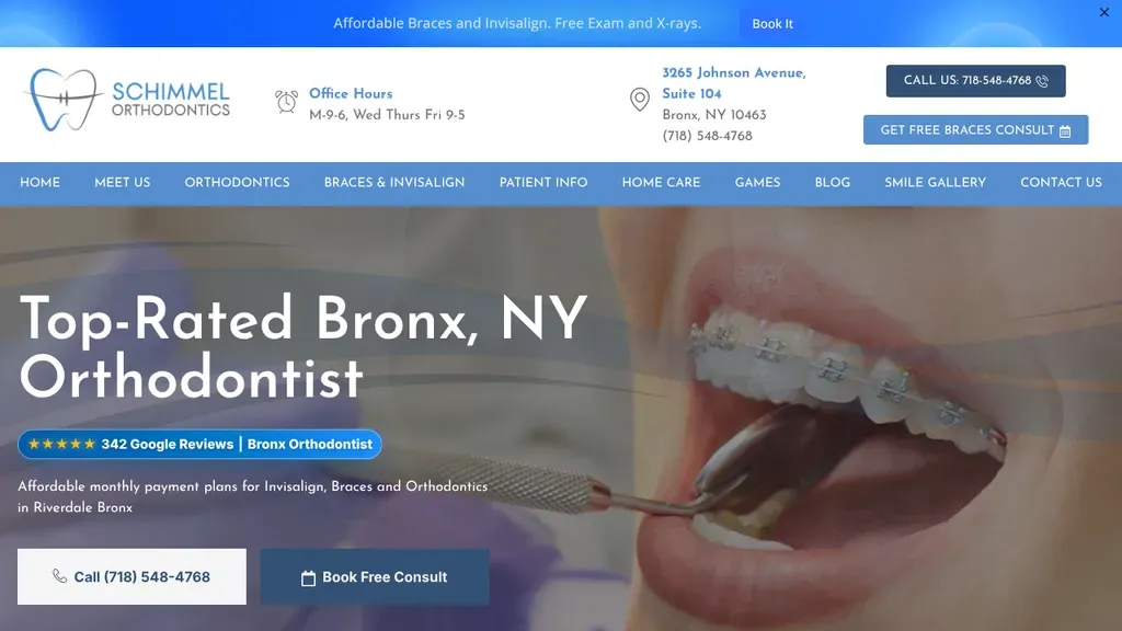 Schimmel Orthodontic Associates sitio web